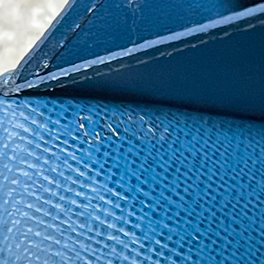 【箱付/良品】ルイヴィトン　長財布　ポルトフォイユ　ブラザ　エピ　レザー　濃青系