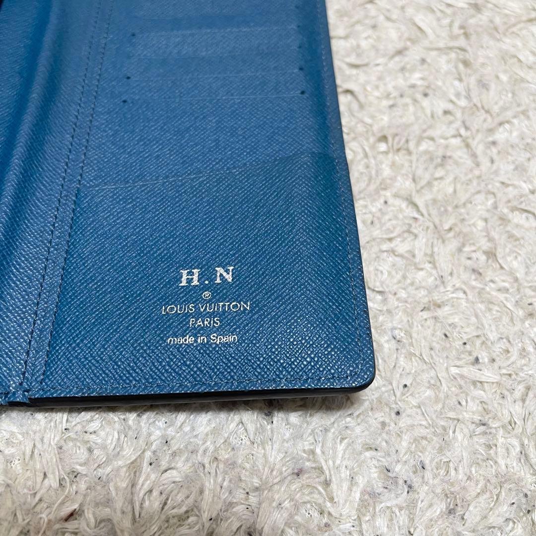 【箱付/良品】ルイヴィトン　長財布　ポルトフォイユ　ブラザ　エピ　レザー　濃青系