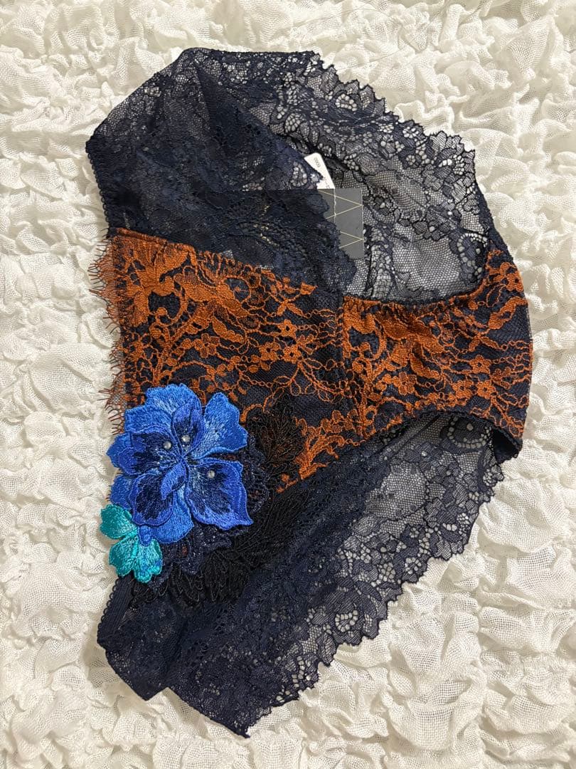 WACOAL Salute 花柄刺繍 ブラ&ショーツセット C75