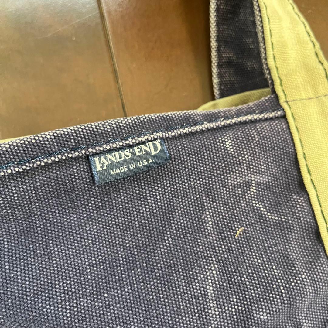 80s 90s USA製 ランズエンド デラックストート ビーントート フェード