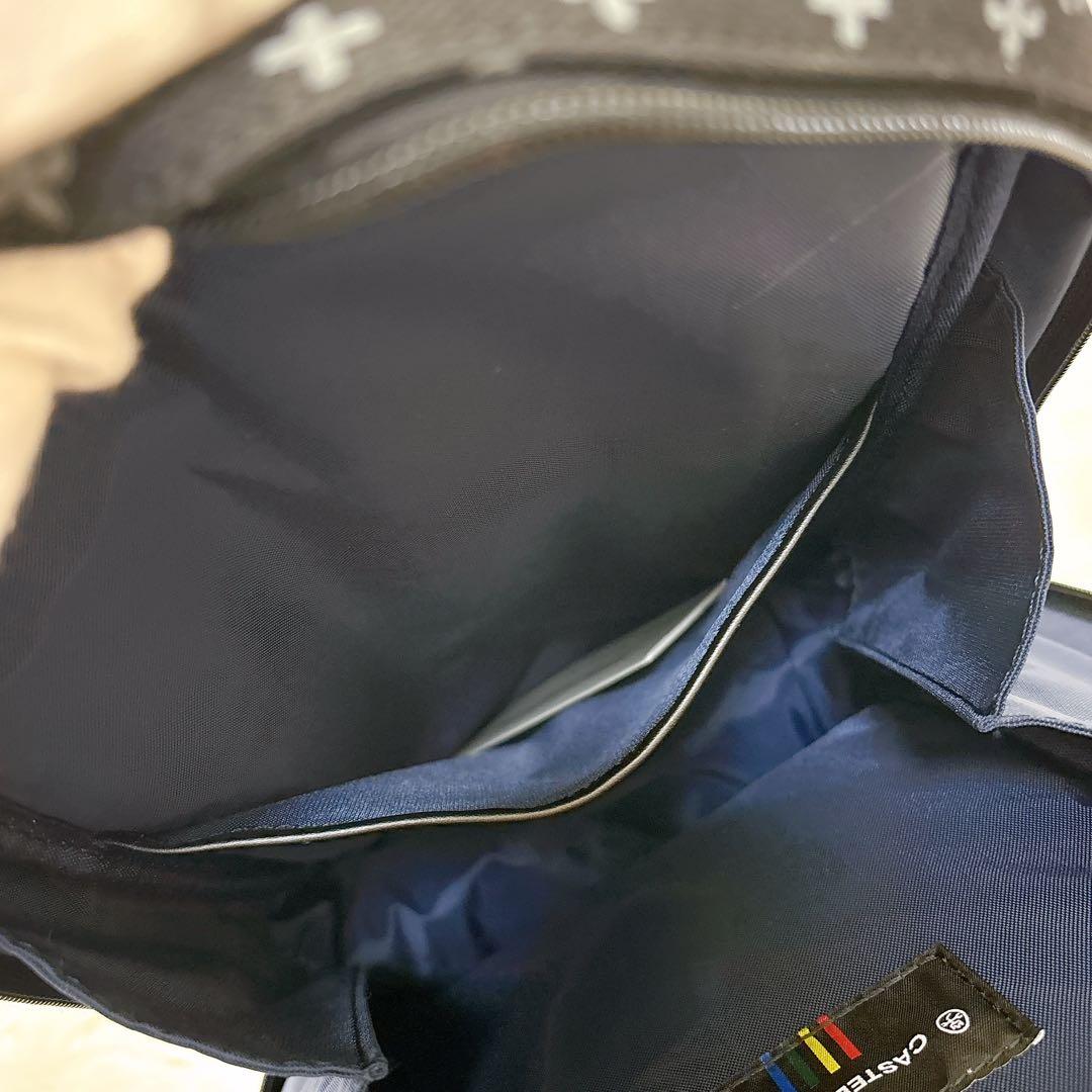 タグ付き✨カステルバジャック　ボディバッグ　ニース　総ロゴ　モノグラム　ブラック