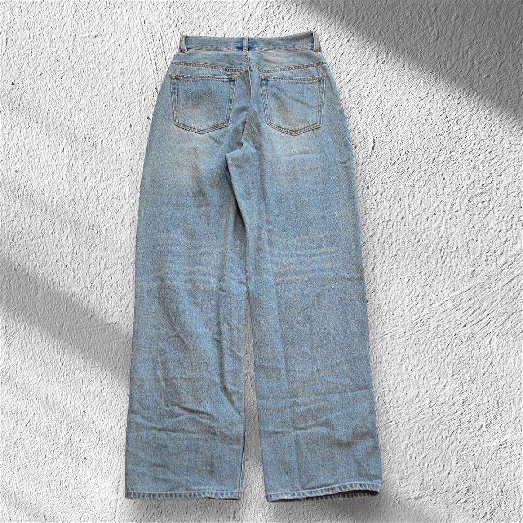 【新品】Ameri WIDE DAMAGE DENIM PANTS 26インチ