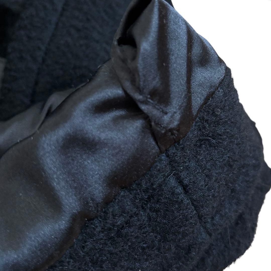 バーバリーブルーレーベル　ポンチョ　黒　ダッフルコート　リアルファー　ホースロゴ