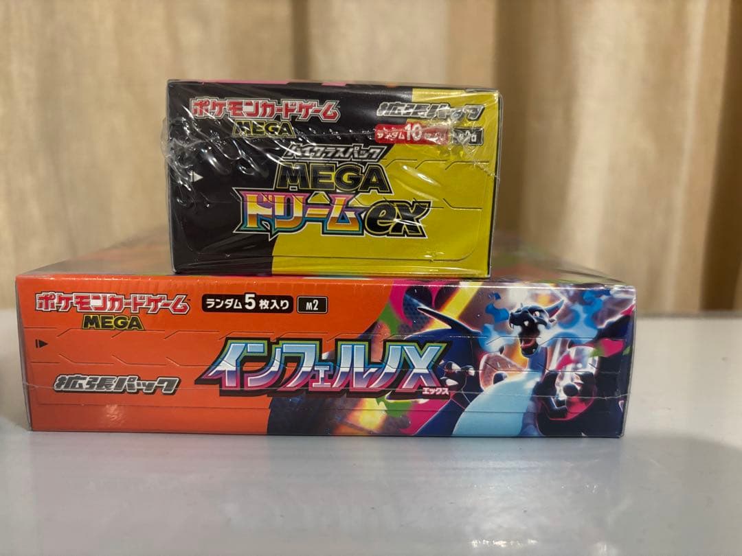 新品未開封シュリンク付ポケモンカードインフェルノX＆MEGAドリームex2BOX