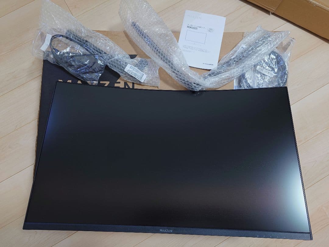 MAXZEN 31.5インチ FHDディスプレイMG-M321C01 曲面パネル