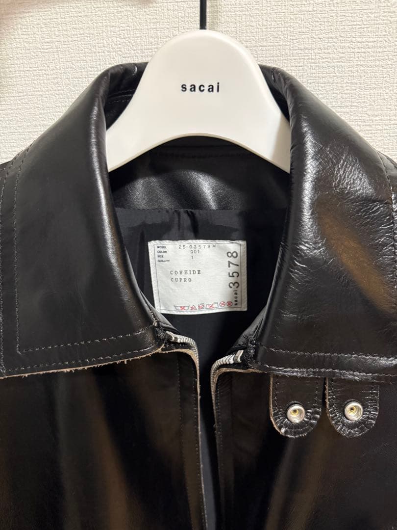 sacai 25ss レザージャケット　leather jacket サイズ1