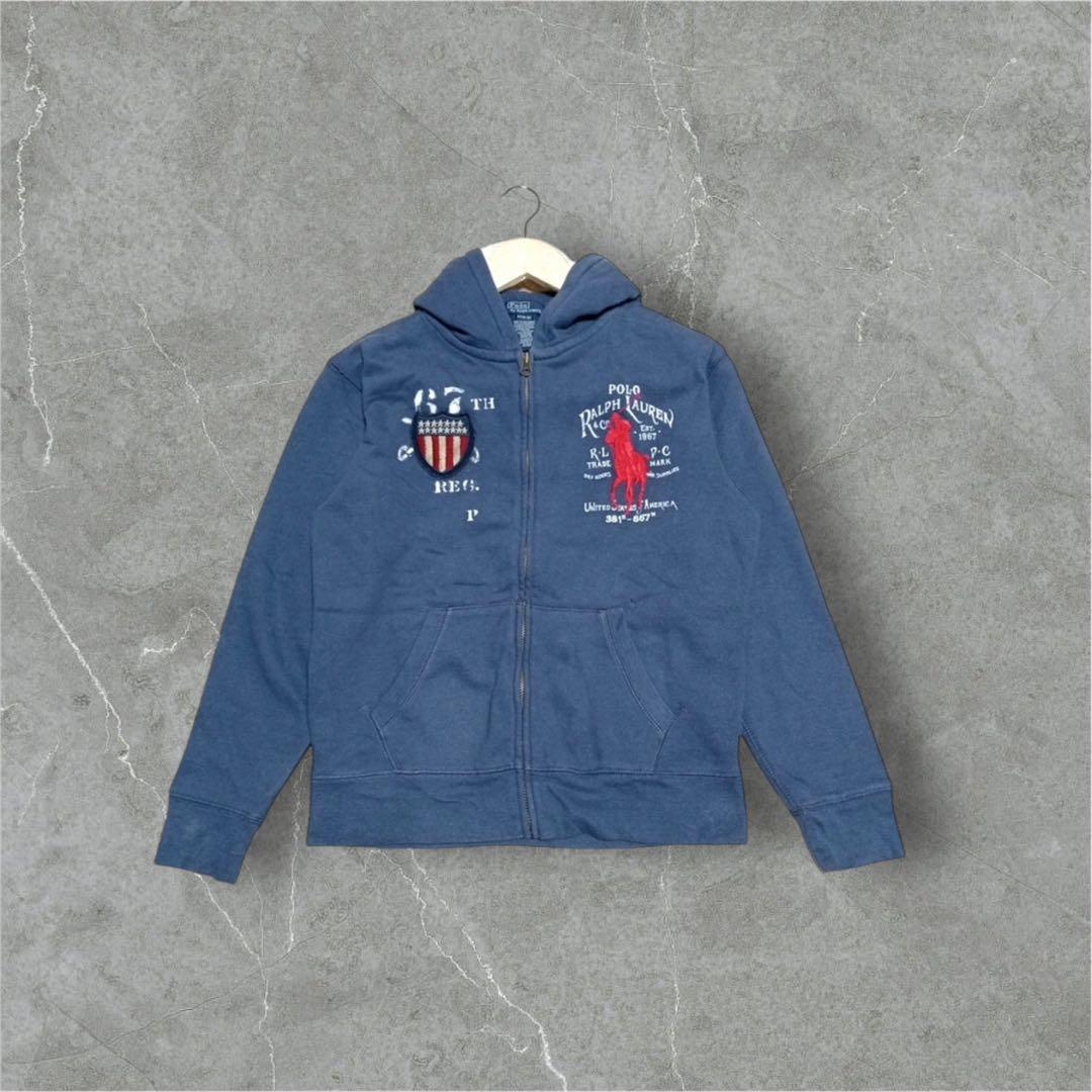 は*く様 【超希少品】Polo ポロラルフローレン ジップパーカー　ビッグポニー