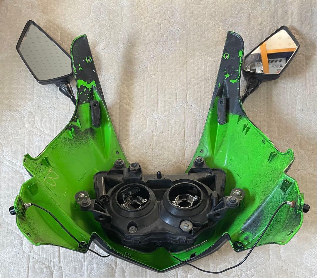 土日限定割引 ninja250r アッパーカウル一式　ヘッドライト、ミラーセット