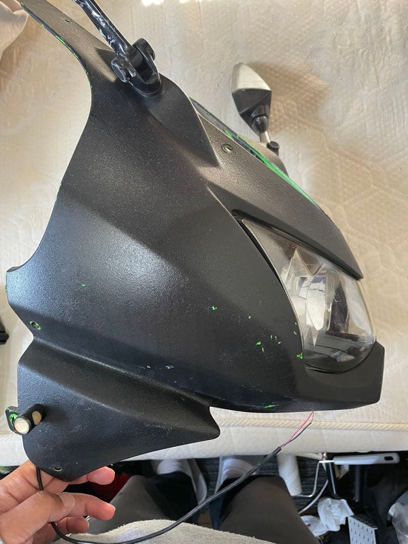 土日限定割引 ninja250r アッパーカウル一式　ヘッドライト、ミラーセット