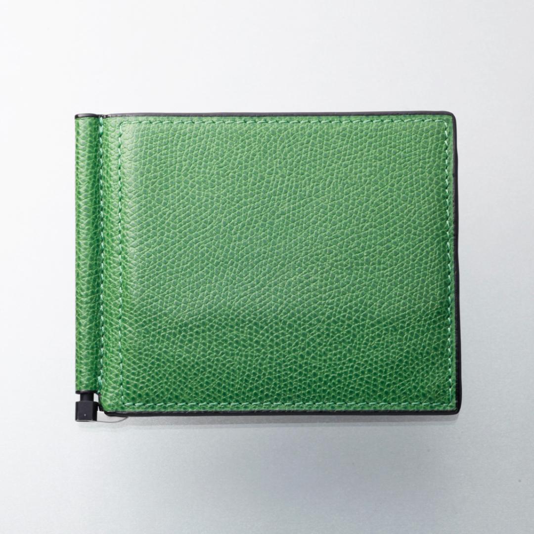 K3972Ｍ 美品 ヴァレクストラ マネークリップ 二つ折り カード 札入れ