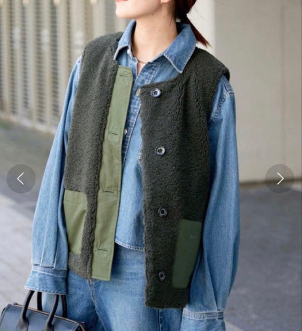 【未使用】スピックアンドスパン バブアー kintra liner ボアベスト