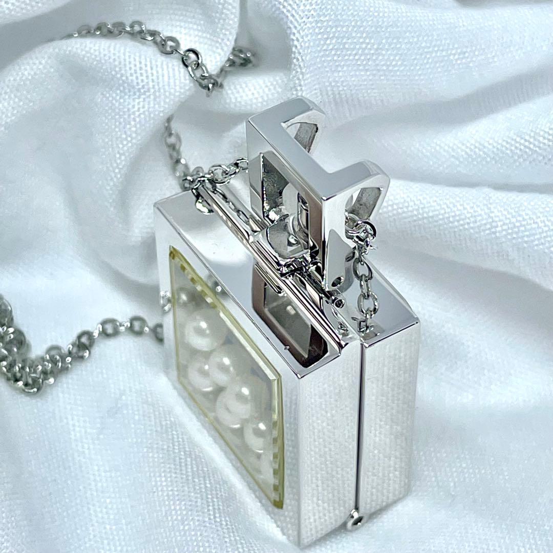 39 ミキモト 7Pパール マルチカラー ストライプ ペンダントウォッチ 稼働品