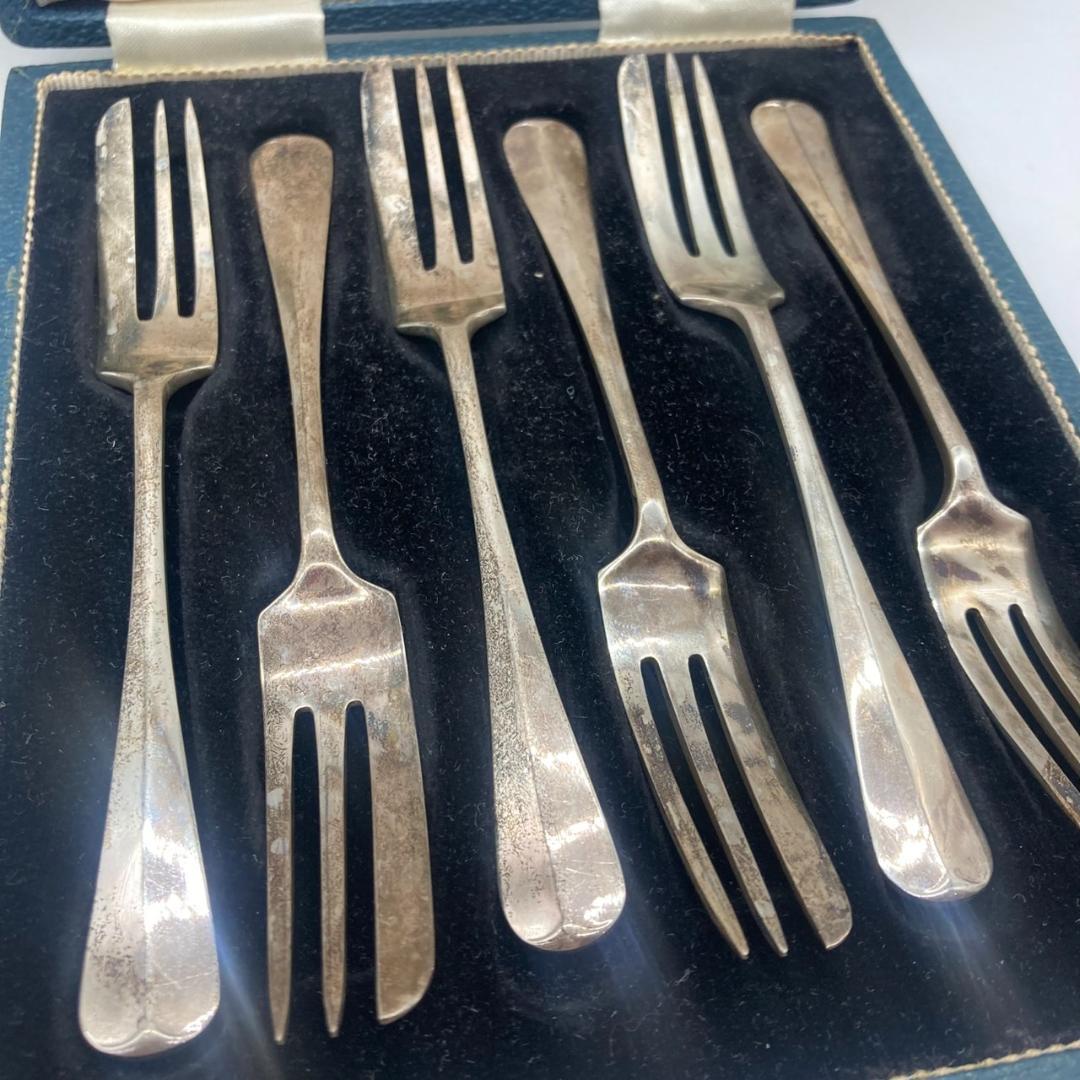 ▼Mappin&Webb ケーキフォークセット　ホールマーク　1935年