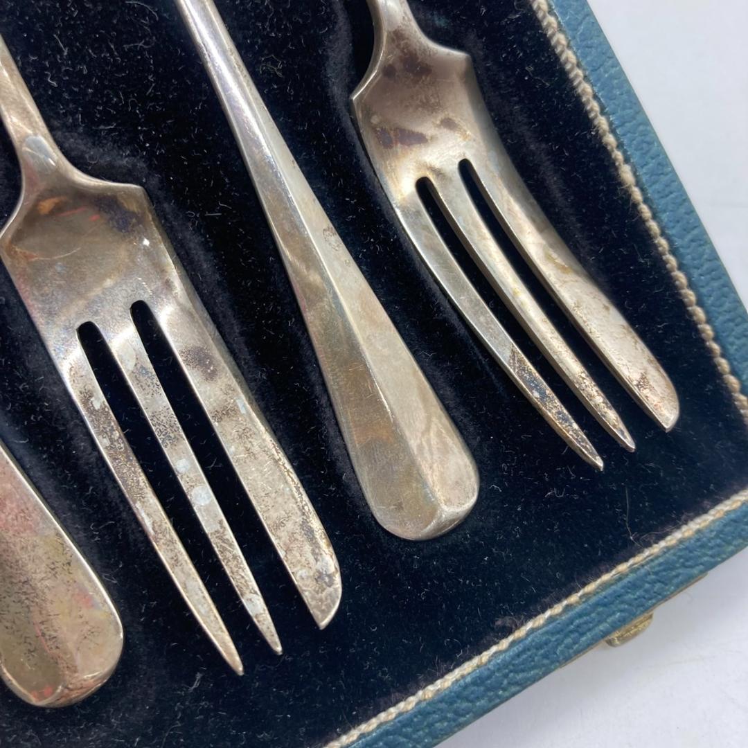 ▼Mappin&Webb ケーキフォークセット　ホールマーク　1935年