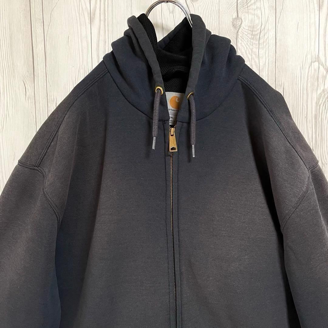 Carhartt カーハート フルジップスウェットパーカー　濃紺 大きめ　2XL