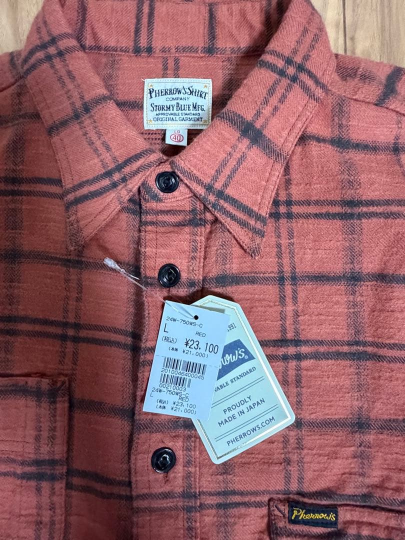 Pherrow's フェローズ ネルシャツ チェック ワークシャツ
