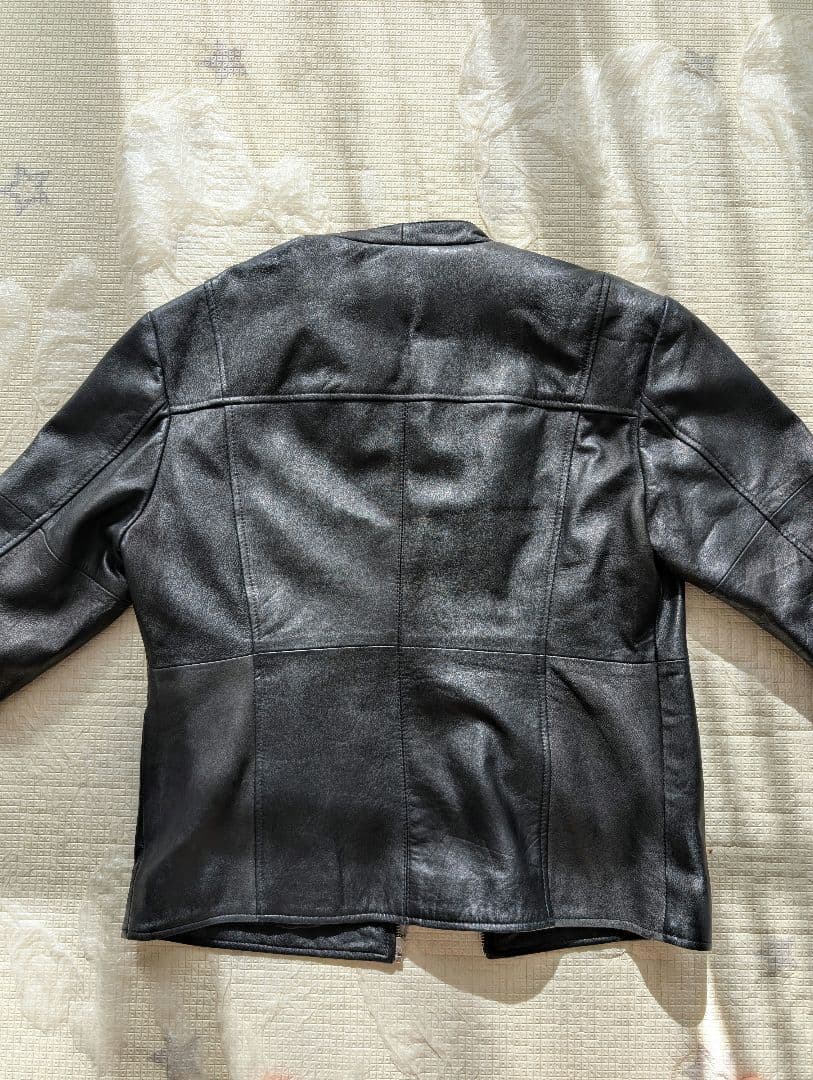 【12/21価格戻し】メンズ　シングルレザージャケット　ブラック