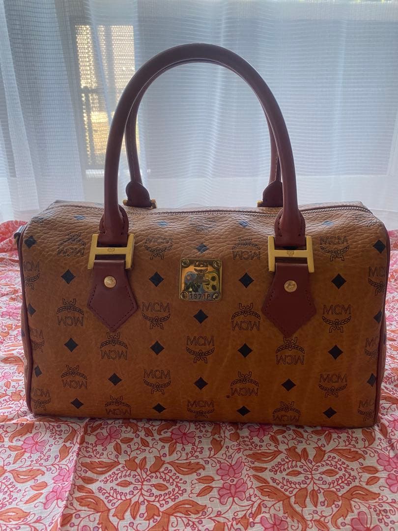 MCM ボストンバッグ 中型 ブラウン