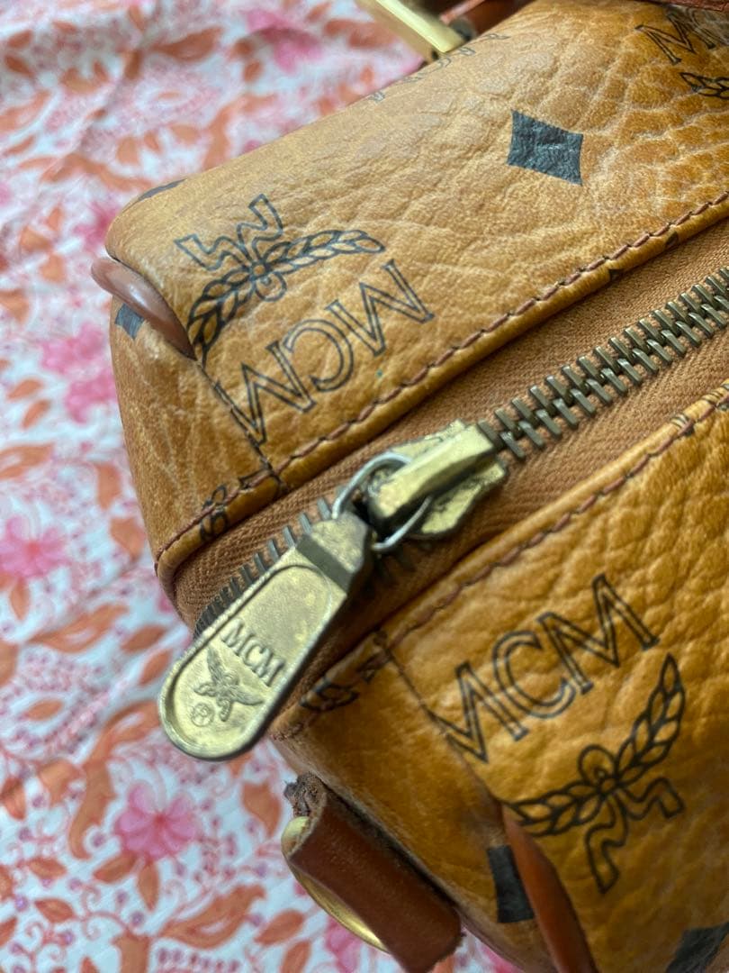 MCM ボストンバッグ 中型 ブラウン