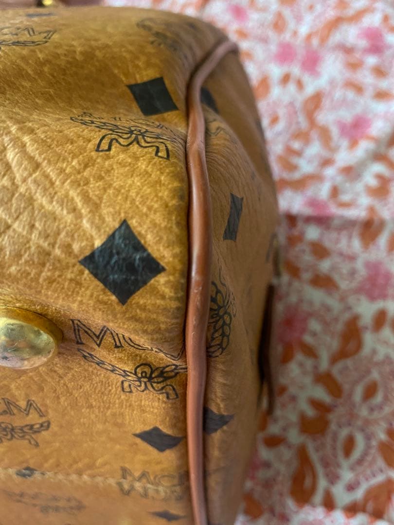 MCM ボストンバッグ 中型 ブラウン