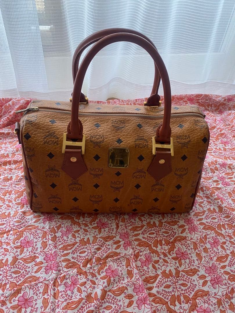 MCM ボストンバッグ 中型 ブラウン