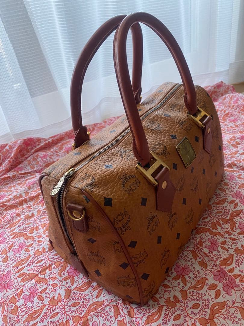 MCM ボストンバッグ 中型 ブラウン