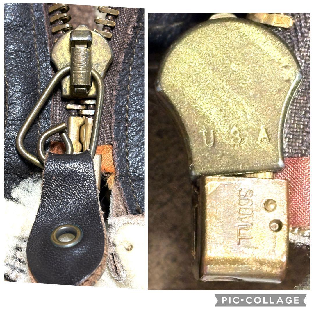 AVIREX B-3 フライトジャケット ムートン 羊革 USA製 38