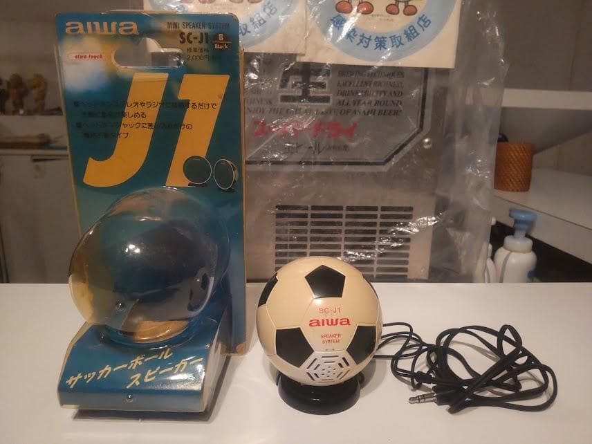 稼働品★廃番★レトロ★aiwa アイワ サッカーボール スピーカー Jリーグ