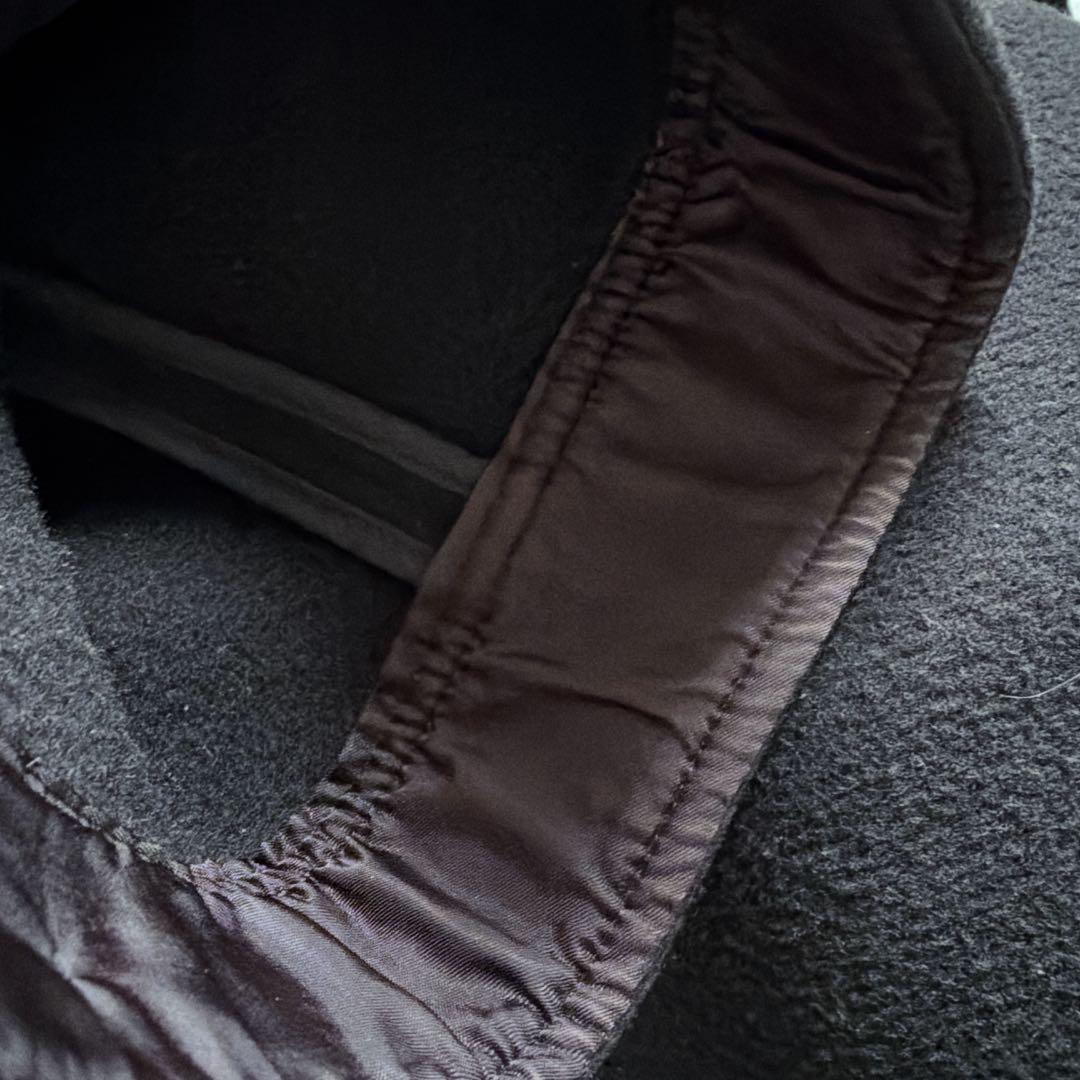 HYKE ハイクDOUBLE FACE DUFFLE JACKET ネイビー1