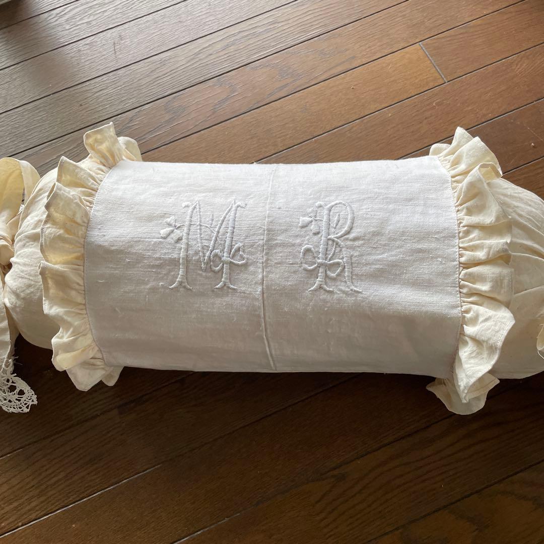 フランスアンティークシーツ　ファブリックのリメイク