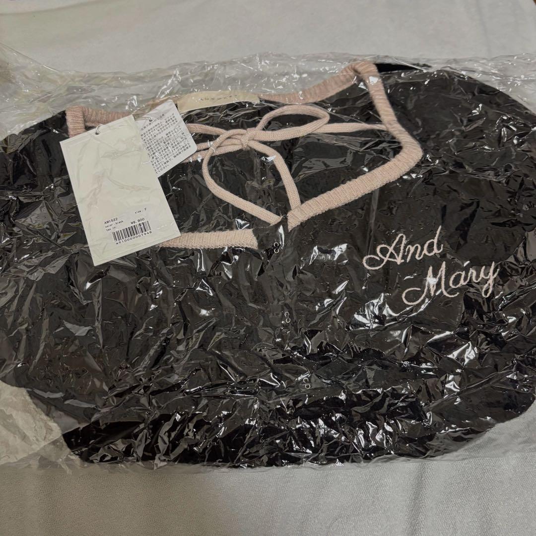 【即日発送】andmary Sonique knit tops ブラック