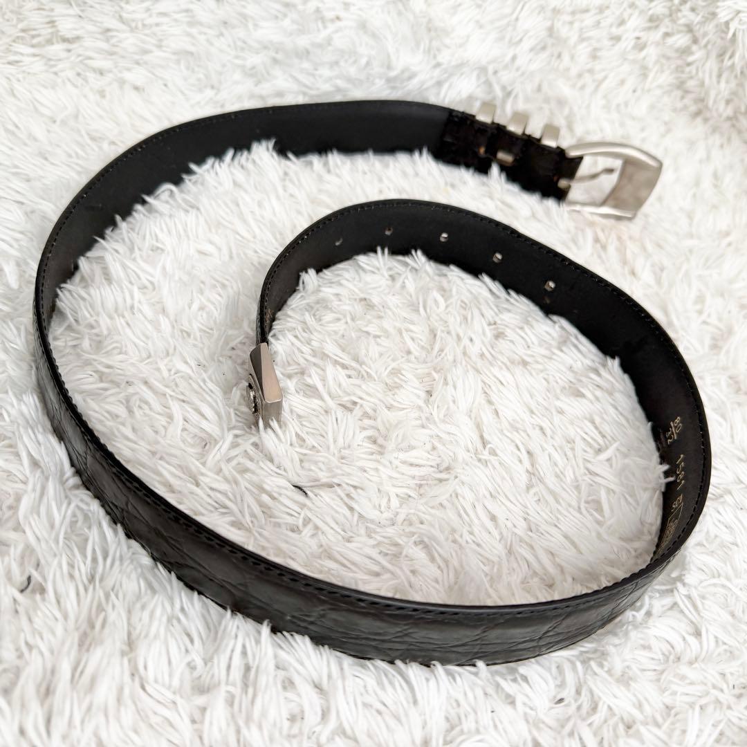 ジャンニヴェルサーチ 3連 メデューサ ベルト ブラック シルバー