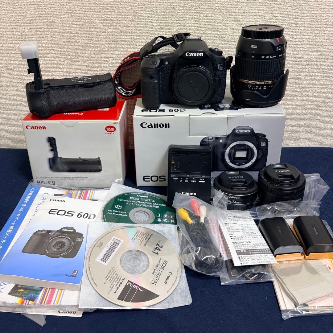 Canon 60D 本体　レンズ3本　グリップセット　Tamron