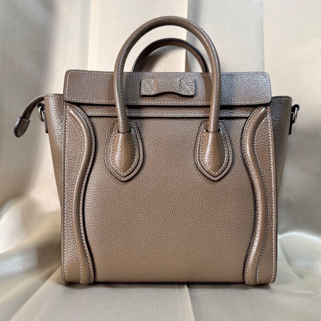 【CELINE】ラゲージ　ナノ　ドラムドカーフスキン　スリ