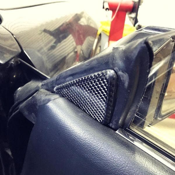 Z31フェアレディZ カーボンドアミラーインサイドホールカバーカバー ブラック