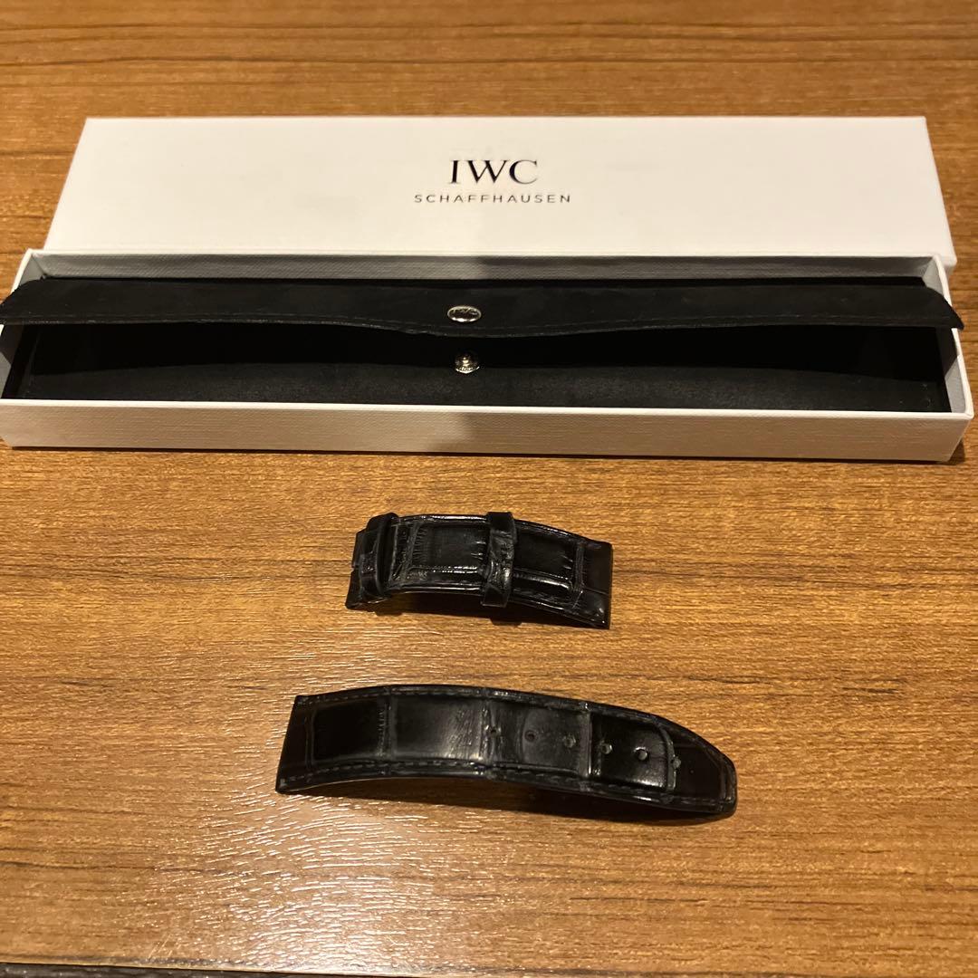 IWC ポルトギーゼ 時計革バンド 純正 ブラック 20mm ケース付き