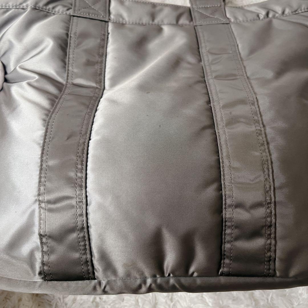 ポーター タンカー シルバーグレー トートバッグ A4 肩がけ 大容量