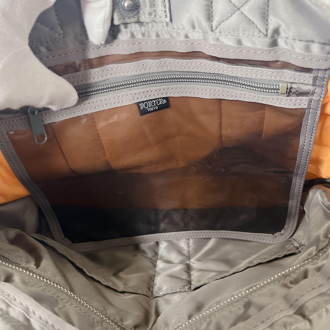 ポーター タンカー シルバーグレー トートバッグ A4 肩がけ 大容量