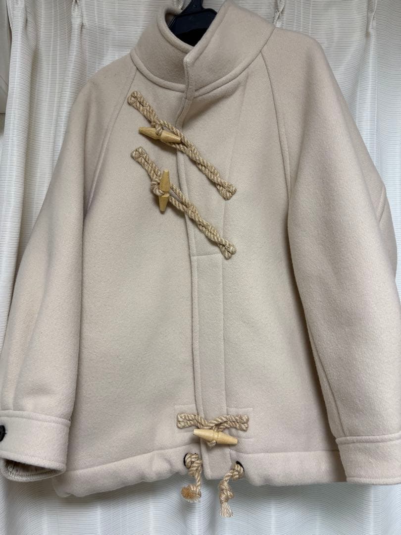 HYKE DOUBLE FACE DUFFLE JACKET ホワイト