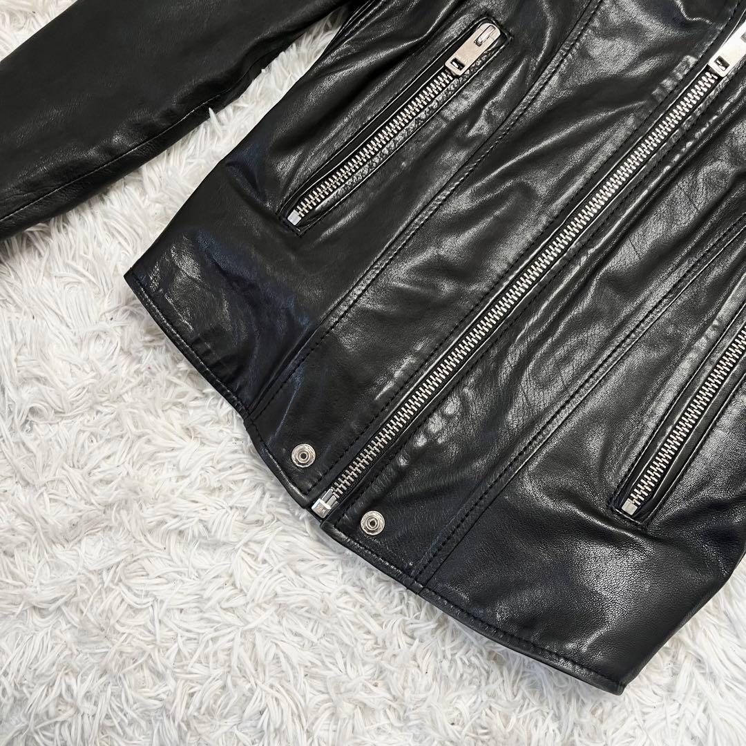 【極美品】ディーゼル シングルライダース ジャケット ラムレザー 羊革