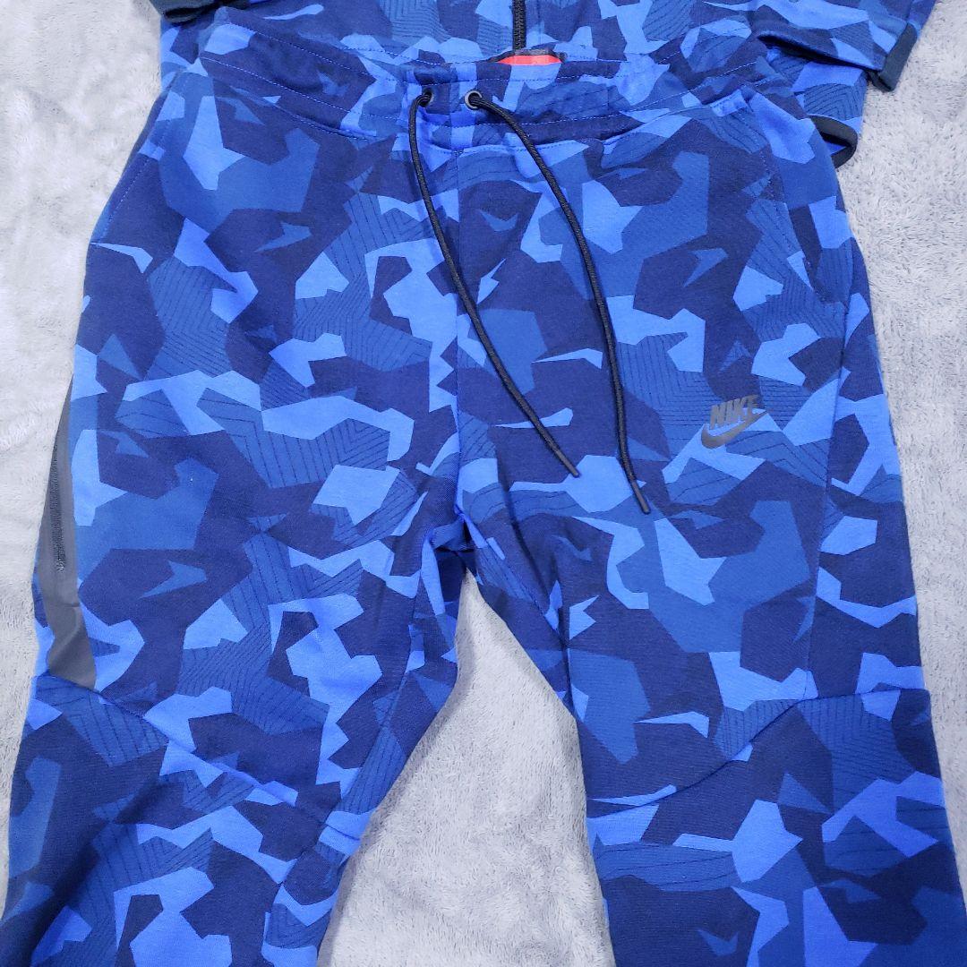 NIKE　テックフリース　セットアップ　青　カモフラ　幾何学　　バラ売不可