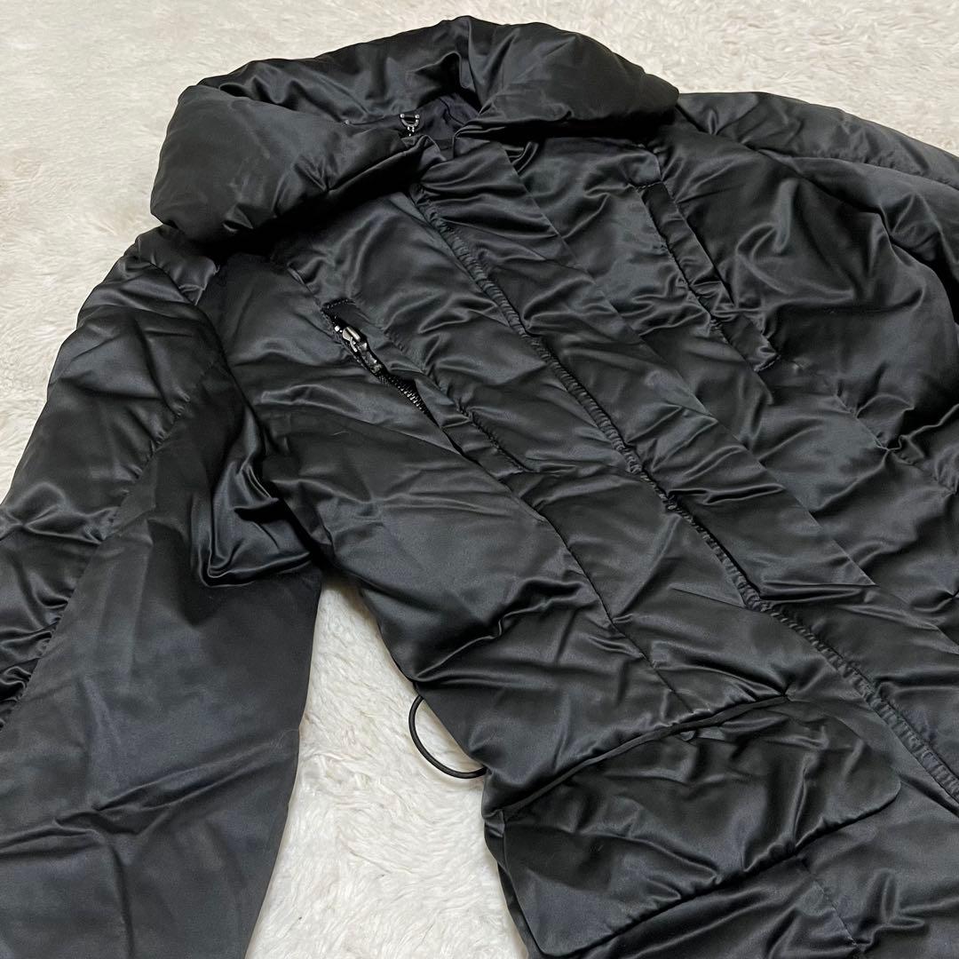 EPOCA エポカ　ダウンジャケット　ダウンコート　ジップ　黒　ビッグカラー　L