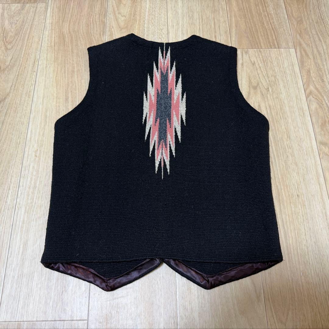 Ortega’s オルテガ チマヨベスト XS 手織り くるみボタン アメカジ