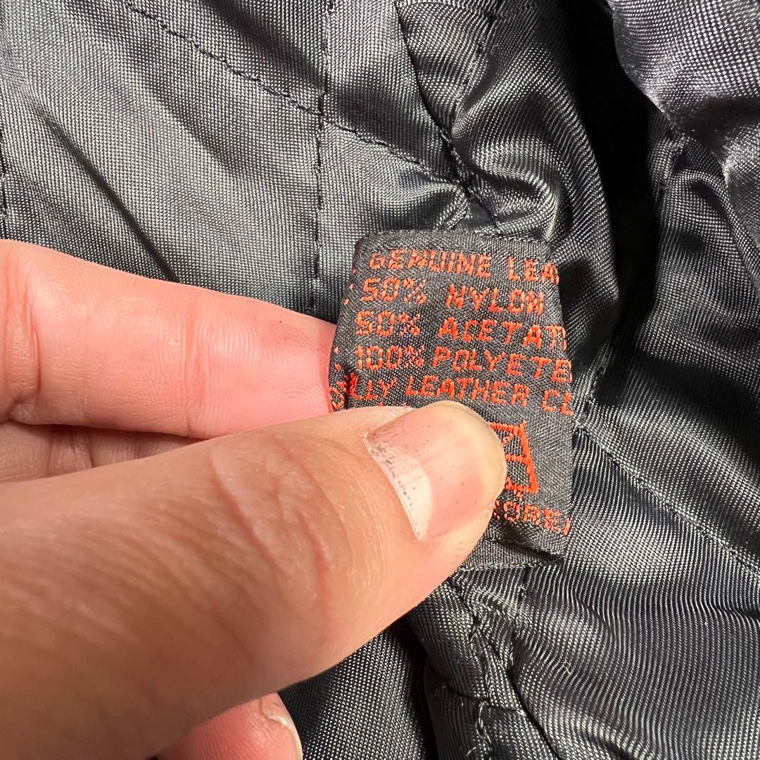 R.B.C シングルライダースジャケット 本革 ブラウン M ヴィンテージ加工