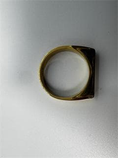 《最高品質/日本製18金》K18ゴールド 四角形リング3.35g 11号