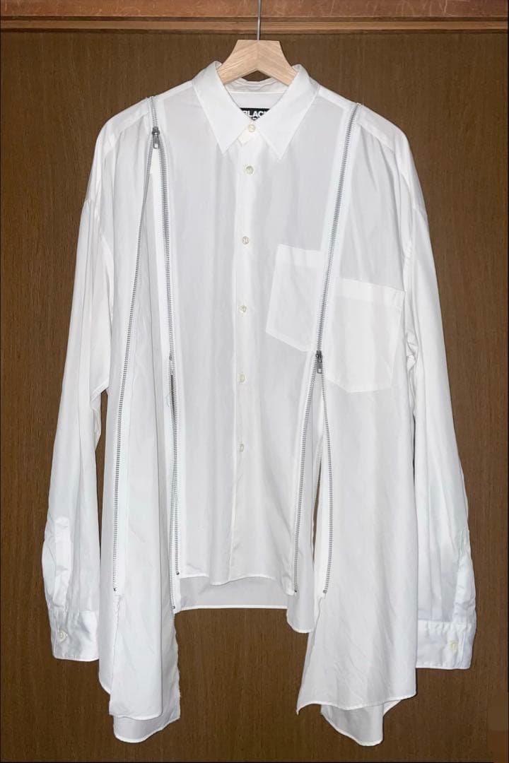 BLACK COMME des GARÇONS 24AW ジップブロードシャツ