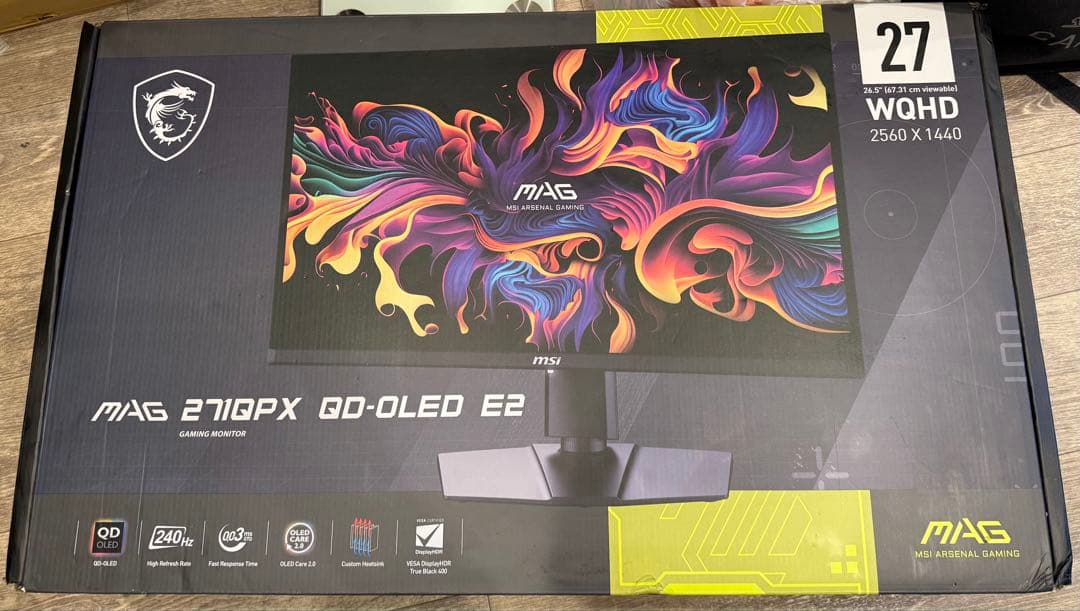 MSI OLED有機ELゲーミングモニター　26.5インチMAG271QPX