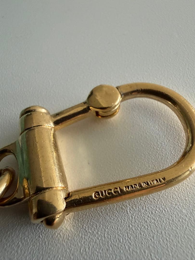希少 OLD GUCCI シェーヌダンクル キーチェーン ゴールド