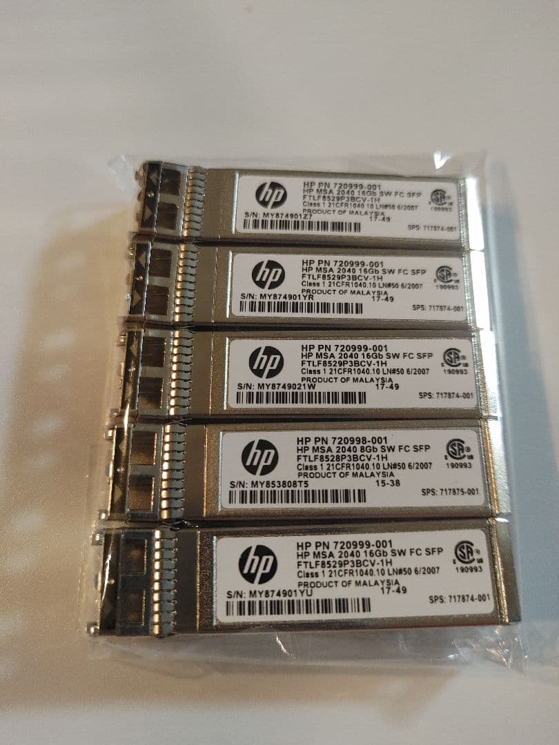 【中古】HP純正 SFP+ モジュール 16Gb(4個) & 8Gb(1個)