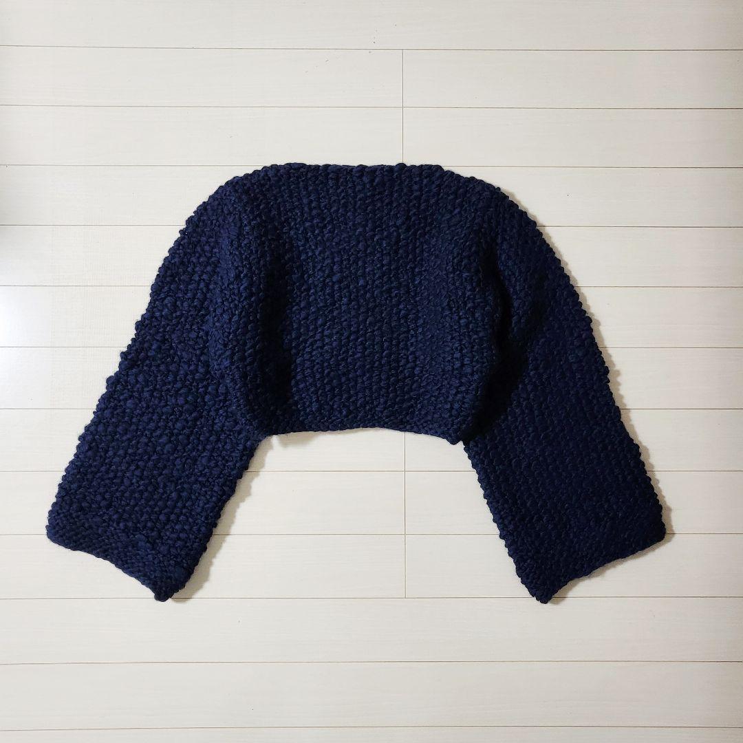 新品未使用 SHISHIKUI tea / NAVY ショート丈ニット